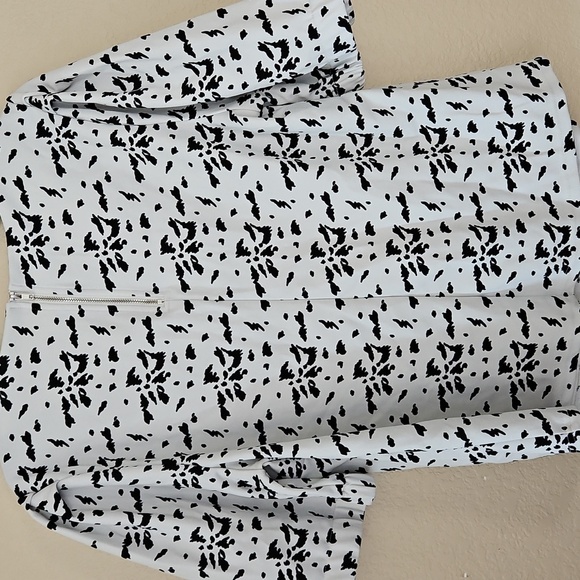 Melloday XL Black and White Patterned Top - Picture 5 of 6